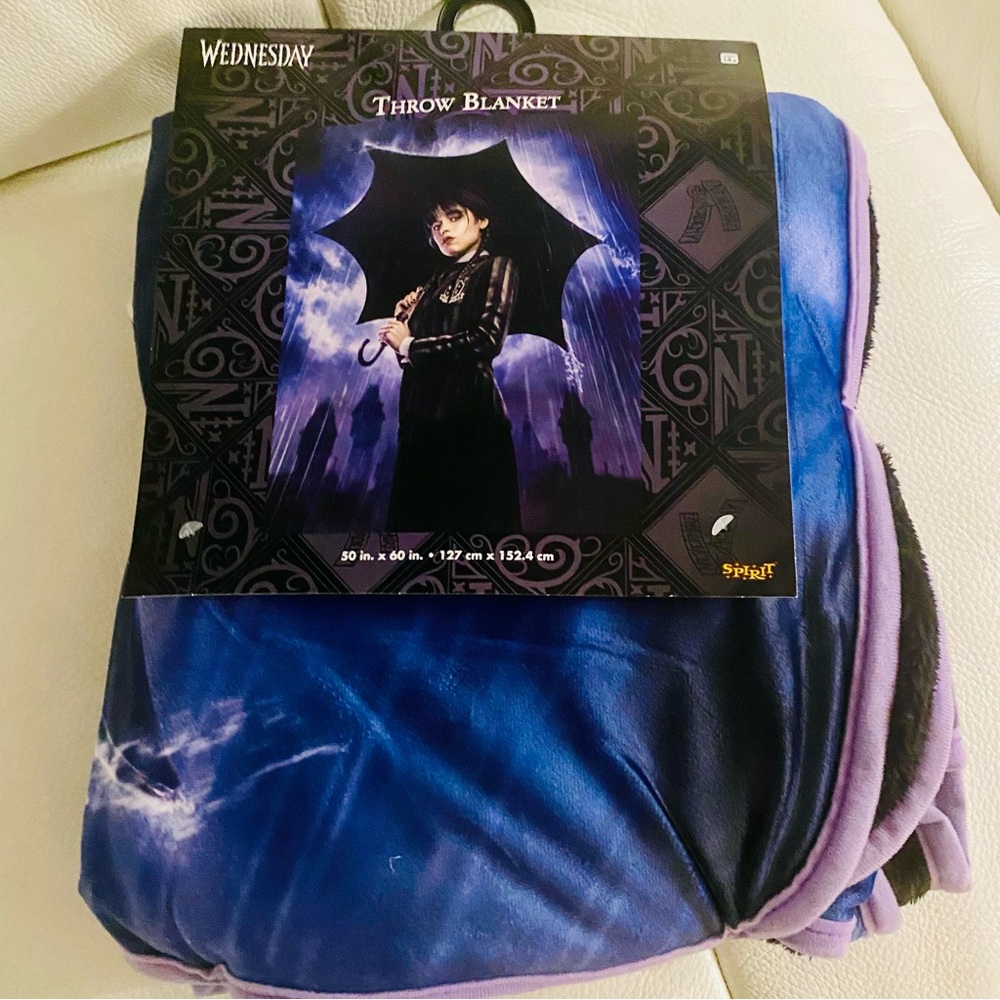 WEDNESDAY Halloween Super Plush Throw Blanket!
